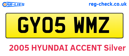 GY05WMZ are the vehicle registration plates.