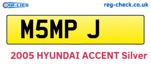 M5MPJ are the vehicle registration plates.