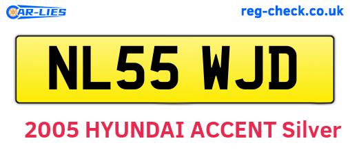 NL55WJD are the vehicle registration plates.