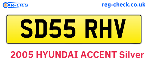 SD55RHV are the vehicle registration plates.