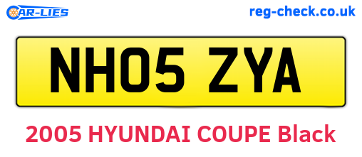 NH05ZYA are the vehicle registration plates.