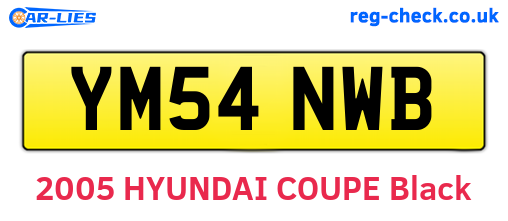 YM54NWB are the vehicle registration plates.