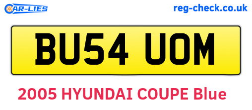 BU54UOM are the vehicle registration plates.