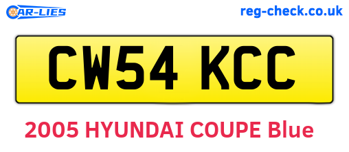 CW54KCC are the vehicle registration plates.