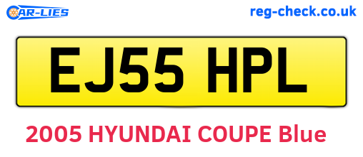 EJ55HPL are the vehicle registration plates.