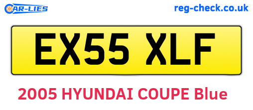 EX55XLF are the vehicle registration plates.