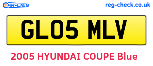 GL05MLV are the vehicle registration plates.