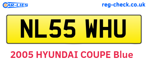 NL55WHU are the vehicle registration plates.