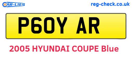 P60YAR are the vehicle registration plates.