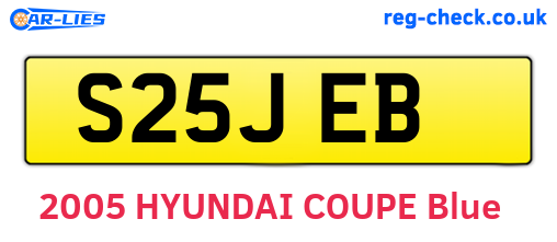 S25JEB are the vehicle registration plates.