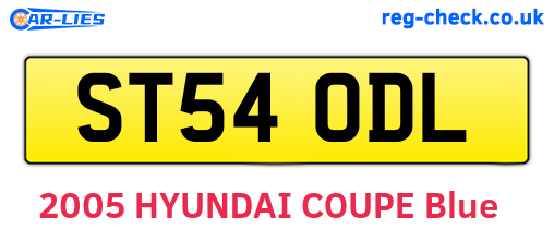 ST54ODL are the vehicle registration plates.