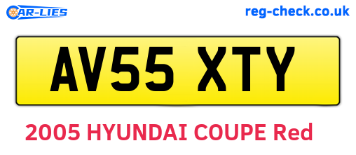 AV55XTY are the vehicle registration plates.