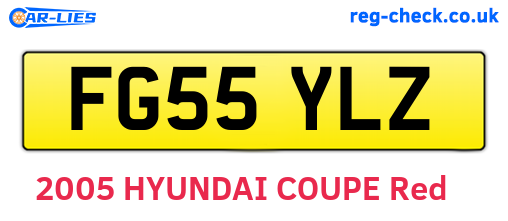 FG55YLZ are the vehicle registration plates.