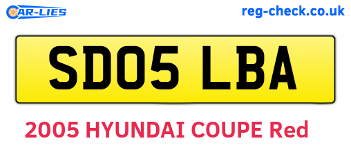 SD05LBA are the vehicle registration plates.