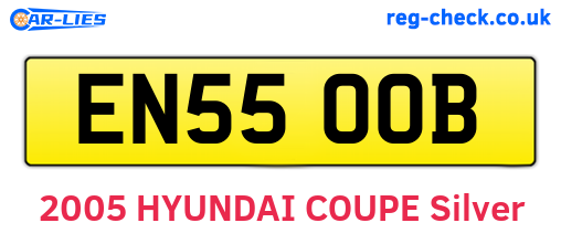 EN55OOB are the vehicle registration plates.