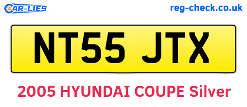 NT55JTX are the vehicle registration plates.