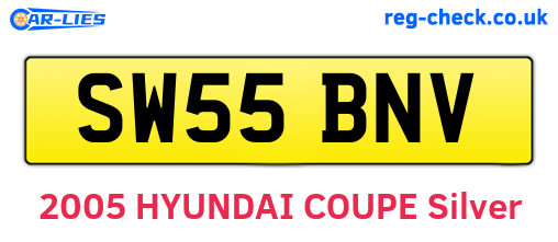 SW55BNV are the vehicle registration plates.