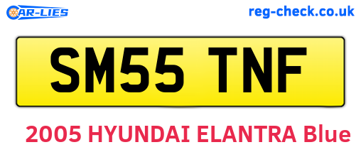 SM55TNF are the vehicle registration plates.