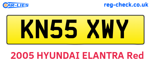 KN55XWY are the vehicle registration plates.