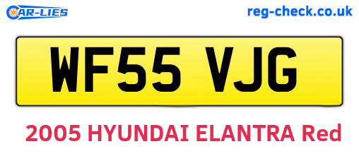 WF55VJG are the vehicle registration plates.
