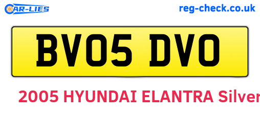 BV05DVO are the vehicle registration plates.