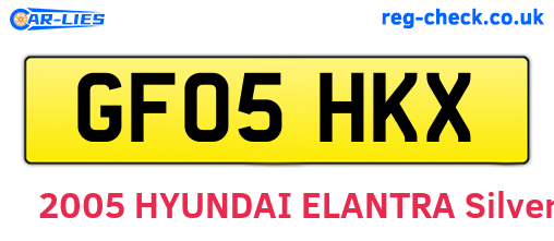 GF05HKX are the vehicle registration plates.