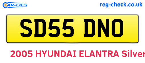 SD55DNO are the vehicle registration plates.