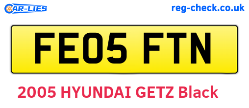 FE05FTN are the vehicle registration plates.