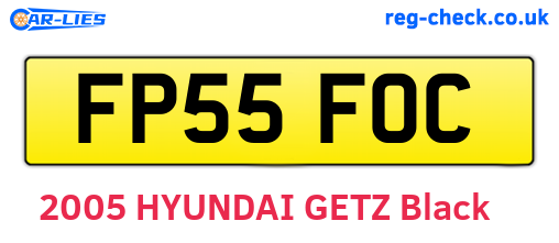 FP55FOC are the vehicle registration plates.