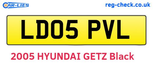 LD05PVL are the vehicle registration plates.