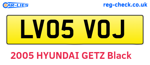 LV05VOJ are the vehicle registration plates.