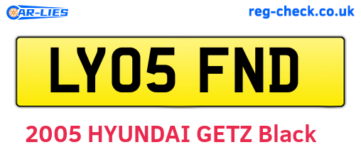 LY05FND are the vehicle registration plates.