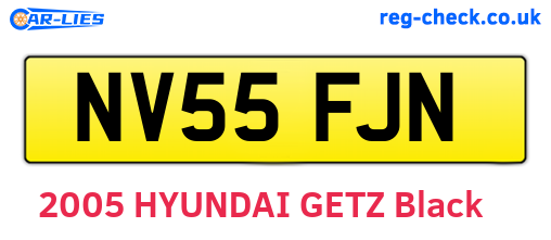 NV55FJN are the vehicle registration plates.