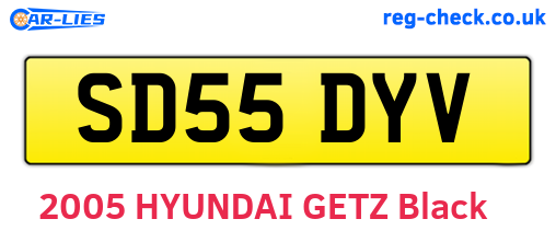 SD55DYV are the vehicle registration plates.