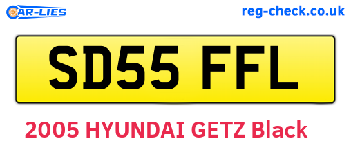 SD55FFL are the vehicle registration plates.