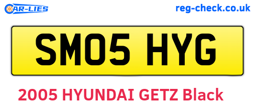 SM05HYG are the vehicle registration plates.