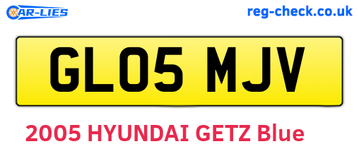 GL05MJV are the vehicle registration plates.