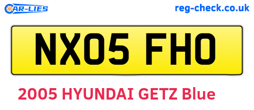 NX05FHO are the vehicle registration plates.