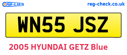 WN55JSZ are the vehicle registration plates.