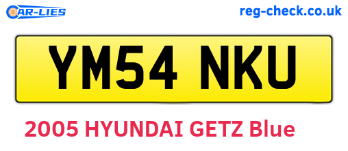 YM54NKU are the vehicle registration plates.