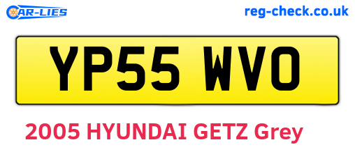 YP55WVO are the vehicle registration plates.