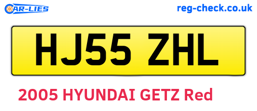 HJ55ZHL are the vehicle registration plates.