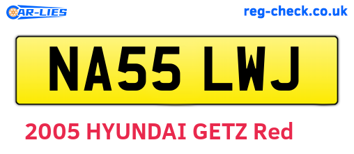 NA55LWJ are the vehicle registration plates.