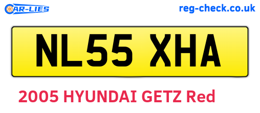 NL55XHA are the vehicle registration plates.