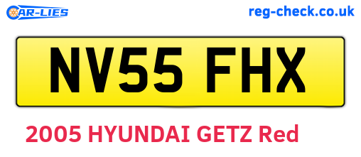 NV55FHX are the vehicle registration plates.