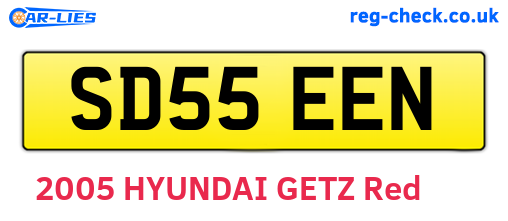 SD55EEN are the vehicle registration plates.