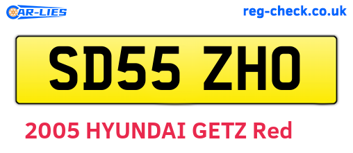 SD55ZHO are the vehicle registration plates.