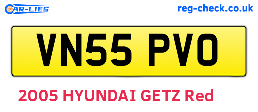 VN55PVO are the vehicle registration plates.