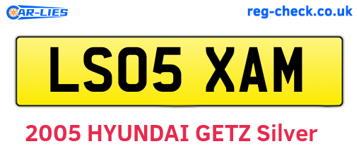LS05XAM are the vehicle registration plates.