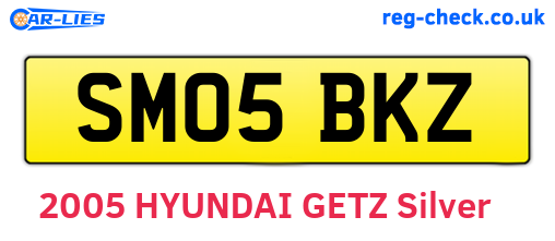 SM05BKZ are the vehicle registration plates.